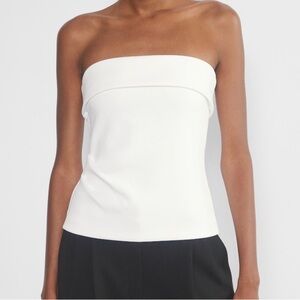 Aritzia Figure Knit Eyecatcher White Strapless Tube Top